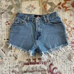 Vintage Route66 Blue Denim Cut Off Shorts